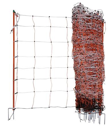 Siatka dla owiec TopLine Net, 50 m, 108 cm, pod. szpic, biało-pomarańczowa, Kerbl-1050420