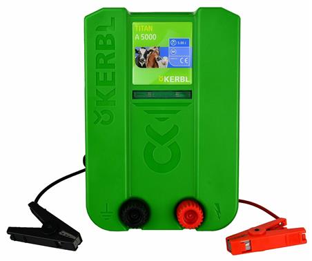 Elektryzator akumulatorowy TITAN A 5000, dla koni, bydła i małych zwierząt, 5,0 J, Kerbl-1050962