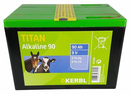 Bateria alkaliczna do elektryzatora TITAN, 9 V, 90 Ah, Kerbl-1048340