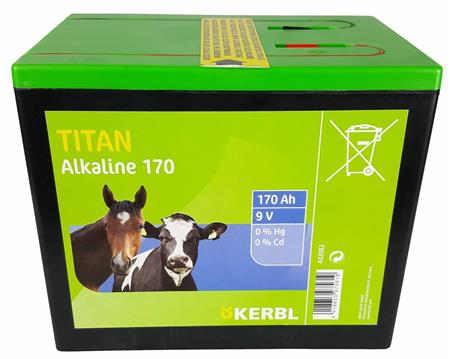 Bateria alkaliczna do elektryzatora TITAN, 9 V, 170 Ah, Kerbl-1048291