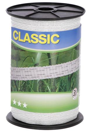 Taśma ogrodzeniowa CLASSIC, 200m x 10mm, biała, Kerbl-1048054