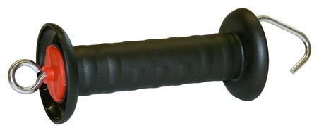 Uchwyt bramowy z hakiem, z ogranicznikiem naciągu, czarny, Kerbl-1049198