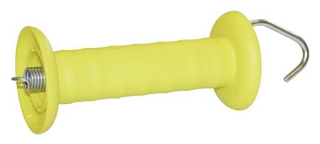Uchwyt bramowy z hakiem i sprężyną naciągową, żółty, Kerbl-1048538