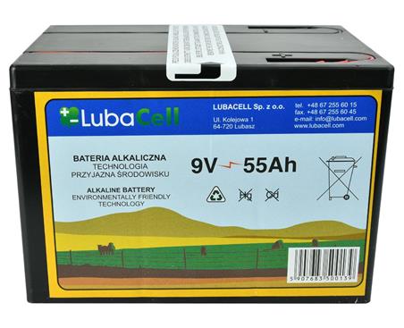 Bateria alkaliczna do elektryzatora, 9 V, 55 Ah, Lubacell-1054010