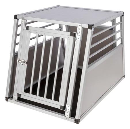 Transporter aluminiowy dla psa Barry, pojedyncze drzwi, 92 x 65 x 65,5 cm, Kerbl-1047434