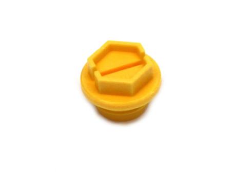 Zaślepka korek pokrywa z tworzywa         sztucznego (osłona przeciwpyłowa) z gwintem zewnętrznym M14x1.5 żółta (sprzedawane po 