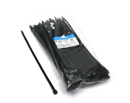 Opaski kablowe 4.6 x 200mm 100 szt w worku  czarne odporne na UV-63629