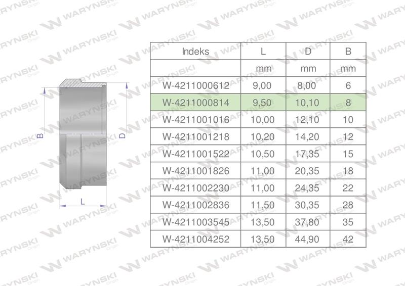 Pierścień zacinający hydrauliczny (DPR08L/S) 08L/08S Waryński ( sprzedawane po 20 )-60787