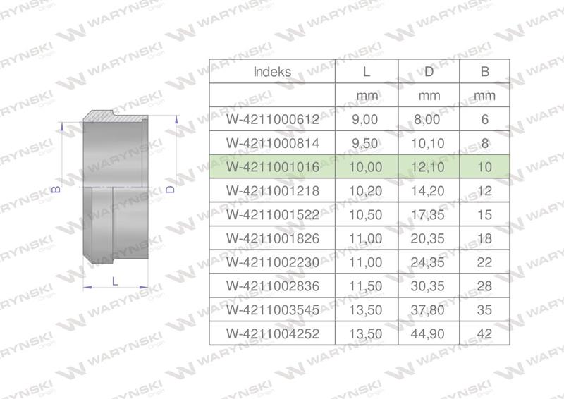 Pierścień zacinający hydrauliczny (DPR10L/S) 10L/10S Waryński ( sprzedawane po 20 )-60779
