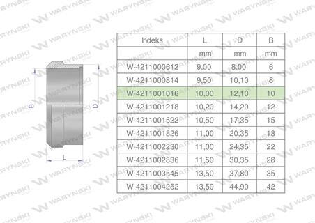Pierścień zacinający hydrauliczny (DPR10L/S) 10L/10S Waryński ( sprzedawane po 20 )-60779