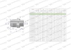 Przyłączka hydrauliczna BB 7/16"UNF (JIC) x M12x1.5 (XGE) Waryński ( sprzedawane po 2 )