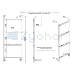 Ladder for agricultural trailer