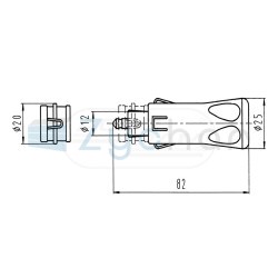 WTYCZKA 2P6-24V 8A UNIWERSALNA 251258