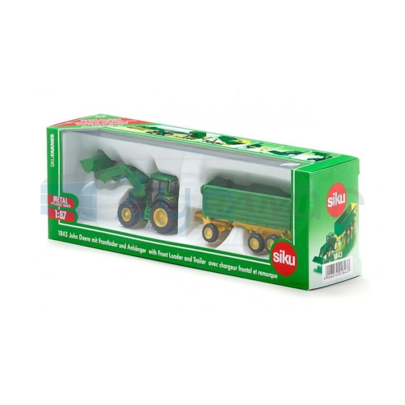 Traktor John Deere z przyczepą i ładowarką 4006874018437