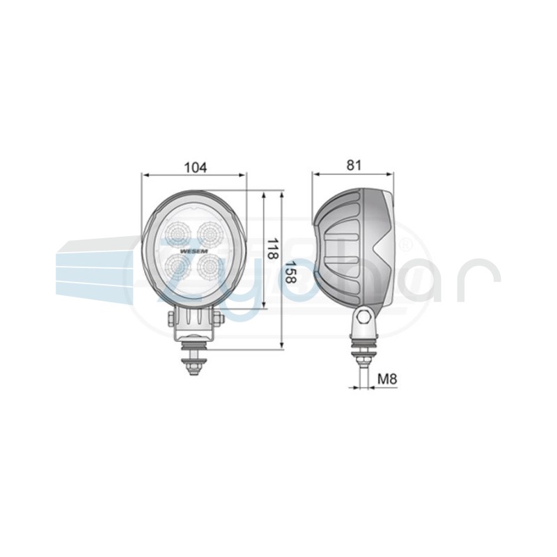 Lampa robocza LED WESEM 1500 lm CRV2A49600 WESEM