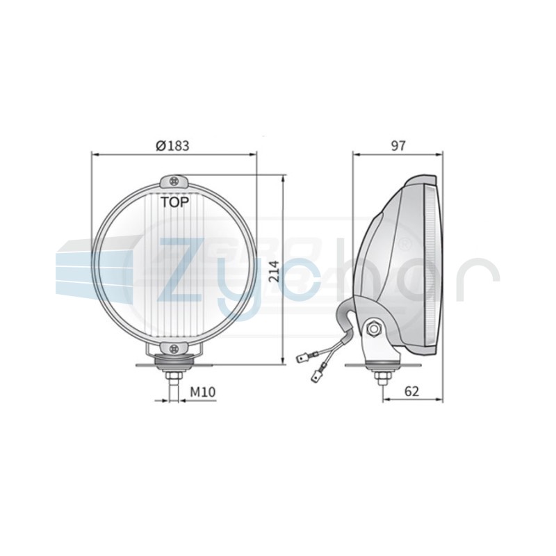 Reflektor dodatkowy fi 183 HOS238817 24V WESEM