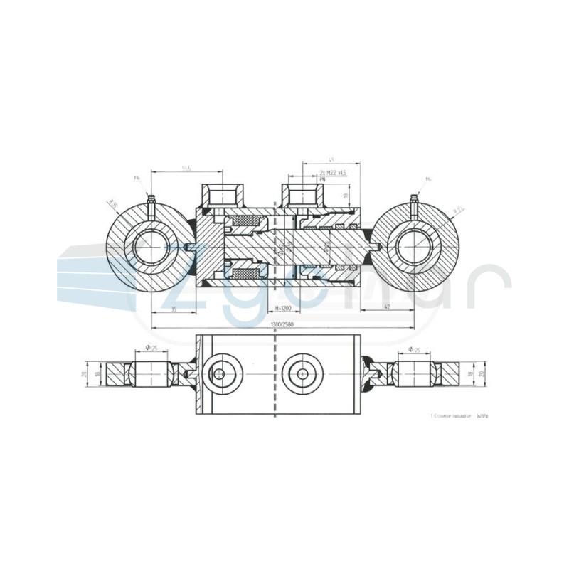 Siłownik hydrauliczny klapy SMT250281200