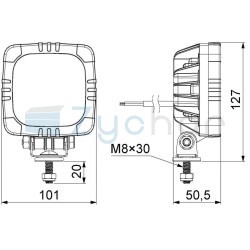 Lampa robocza z funkcją cofania LRD 2681