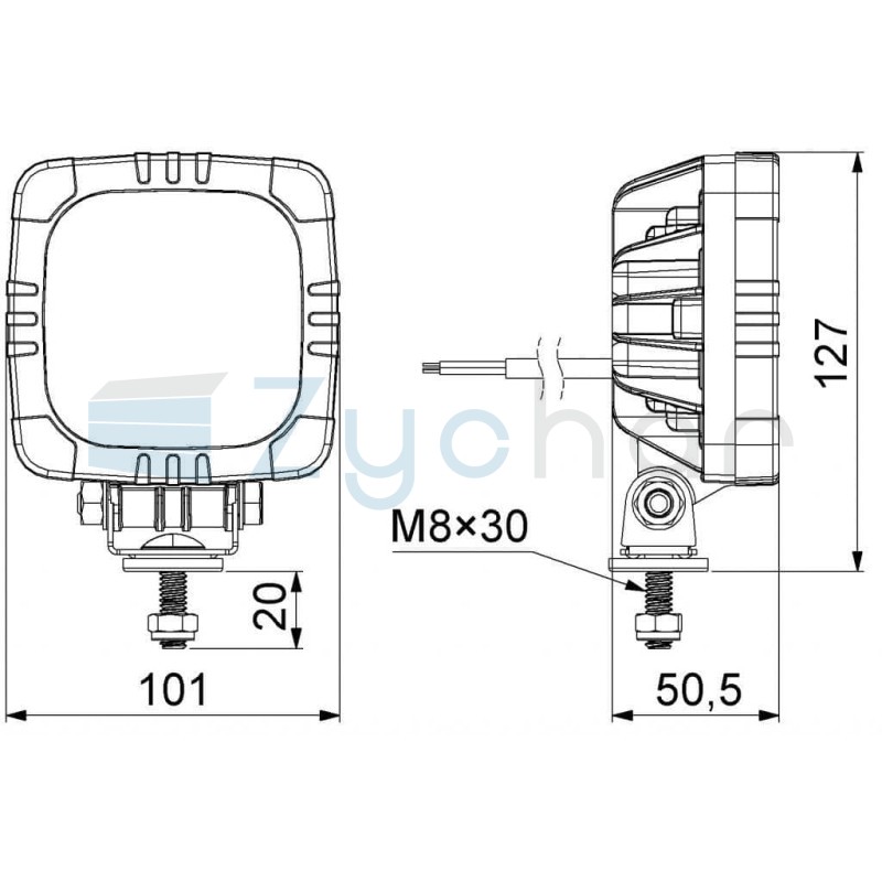 Lampa robocza z funkcją cofania LRD 2681