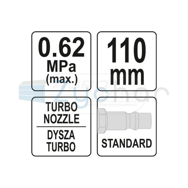 Pistolet do przedmuchiwania długi YT23723