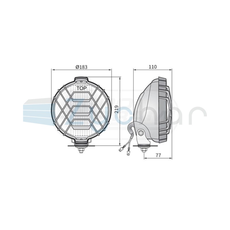 Reflektor przeciwmgielny HO215060 WESEM