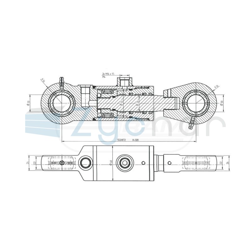 CYLINDER CHWYTAKA CJ2-5028320KT2