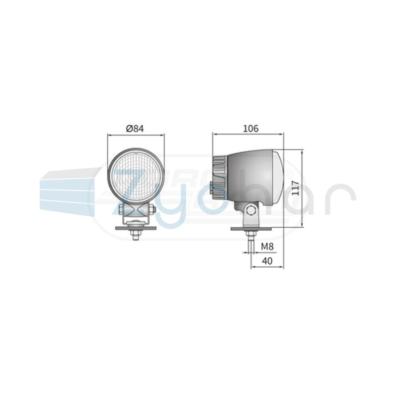 Reflektor przeciwmgłowy LED CDC248004 WESEM