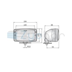 Reflektor przedni H4 RE25777 WESEM 53351049