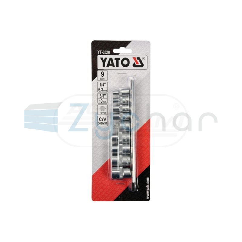 Nasadki TORX 9 części YT0520