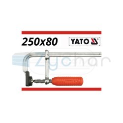 Ścisk stolarski 250x80mm kuty YT6403