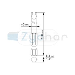 BITY DŁUGIE SPANNER 4X100 8X100 YT0498