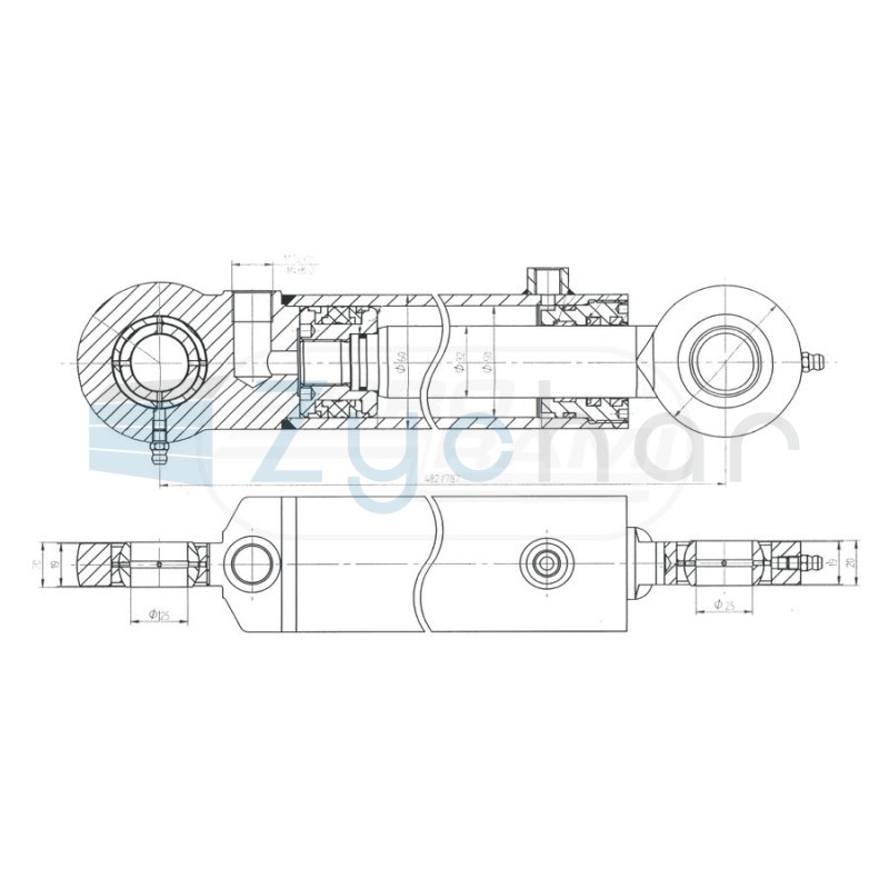 Cylinder wspomagania CJ2D-P-32305W 86409904