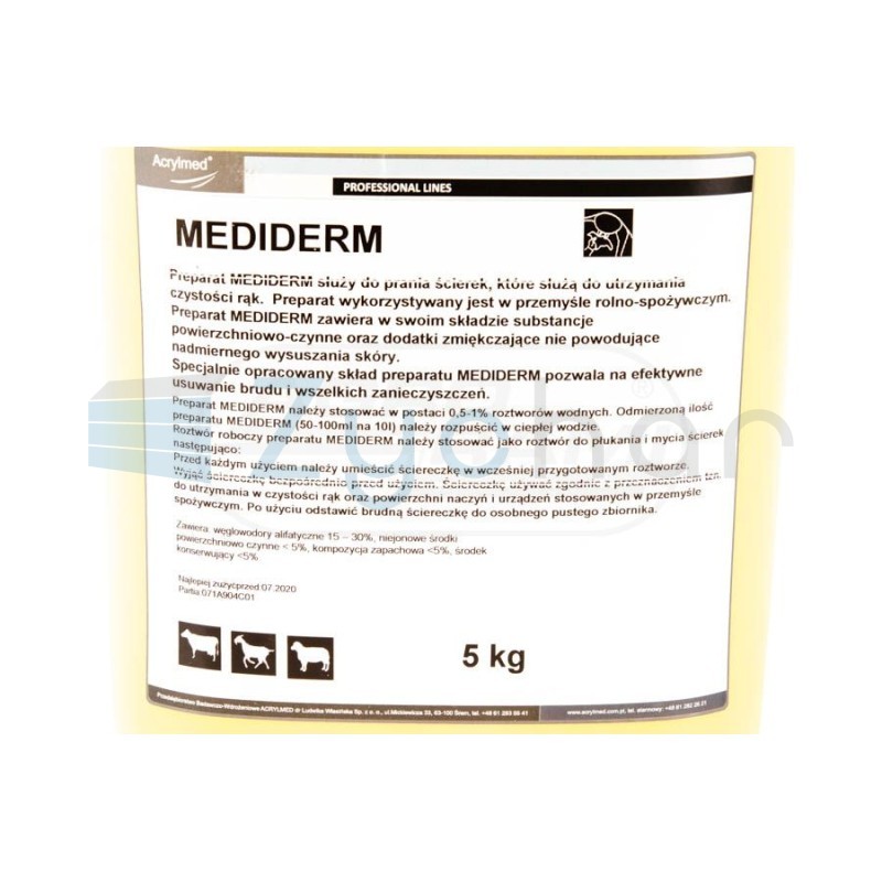 Koncentrat do mycia strzyków 4870035T MEDIDERM 5 KG