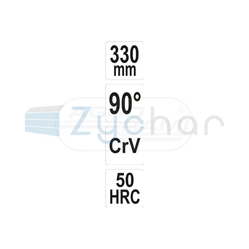 Szczypce wydłużone wygięte 90 340mm YT20402