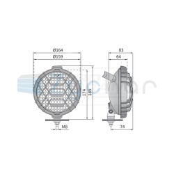 Lampa robocza okrągła LOR106223 WESEM