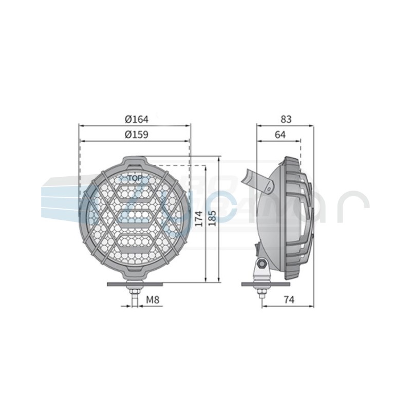 Lampa robocza okrągła LOR106223 WESEM