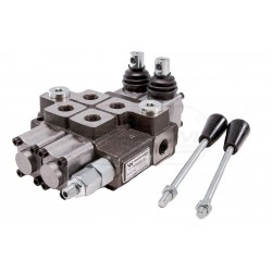 Rozdzielacz hydrauliczny 2-sekcyjny max przepływ 40l z zatrzaskiem W-ROZ40L2Z WARYŃSKI