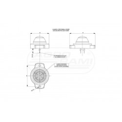 Lampa ozdobna niebieska LD 509