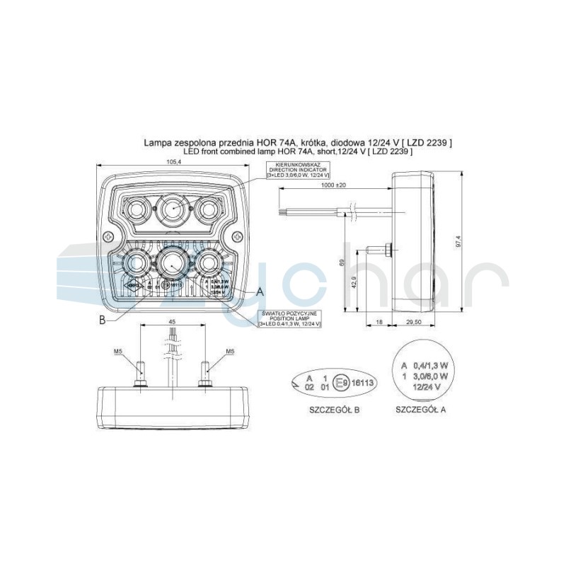 Lampa zespolona LZD 2239 do przyczep