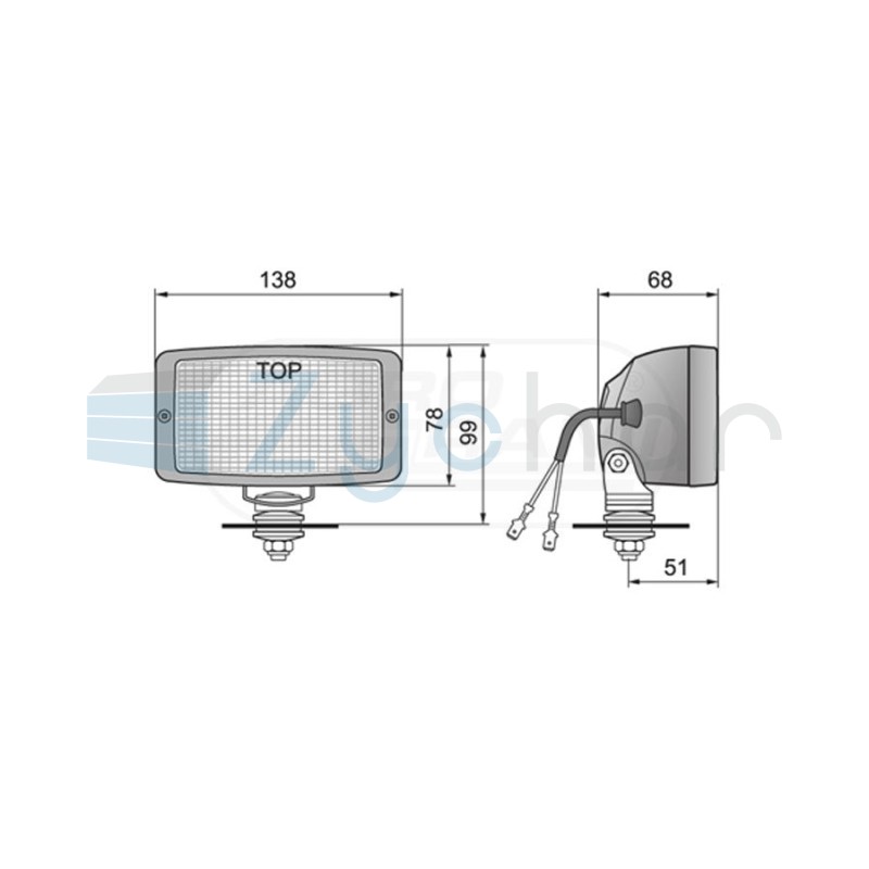Halogenowa lampa robocza LPR627382 WESEM