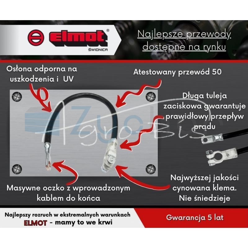 Przewód łącznik akumulatorów 1150mm C-360 ELMOT PREMIUM LINE-1187100