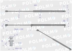 Siłownik dachu 53369912 pasuje do Zetora Proxima Forterra POLMO-1237210