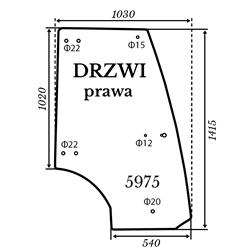 Szyba drzwi prawa Kubota BX231 -347308337