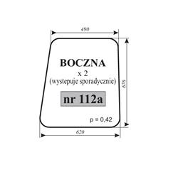 Szyba boczna MF 255 kabina Lubsko -347294998