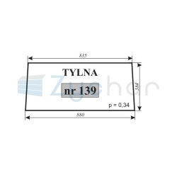 Szyba tylna C-355 kab. czeska -347288943