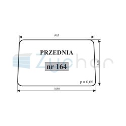 Szyba przednia MF bez boków -347293644