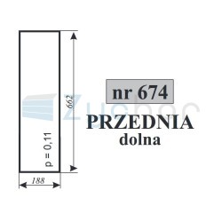 Szyba przednia dolna Ursus C-360 -347293816