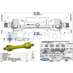 Wał uniwersalny SMART LINE  L1000, 1240Nm-1044630