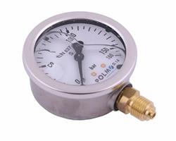 Manometr glicerynowy M63 0-160 bar dolne przyłącze G1/4" POLMO-1216407