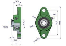 Oprawa łożyskowa UCFL202-1206006